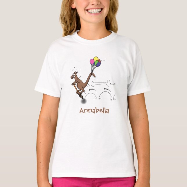 Australian humour kangaroo cartoon illustration T-Shirt (Front)