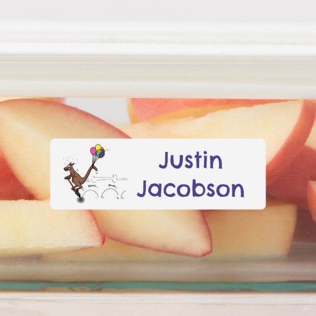 Australian humour kangaroo cartoon personalised (Affixed)