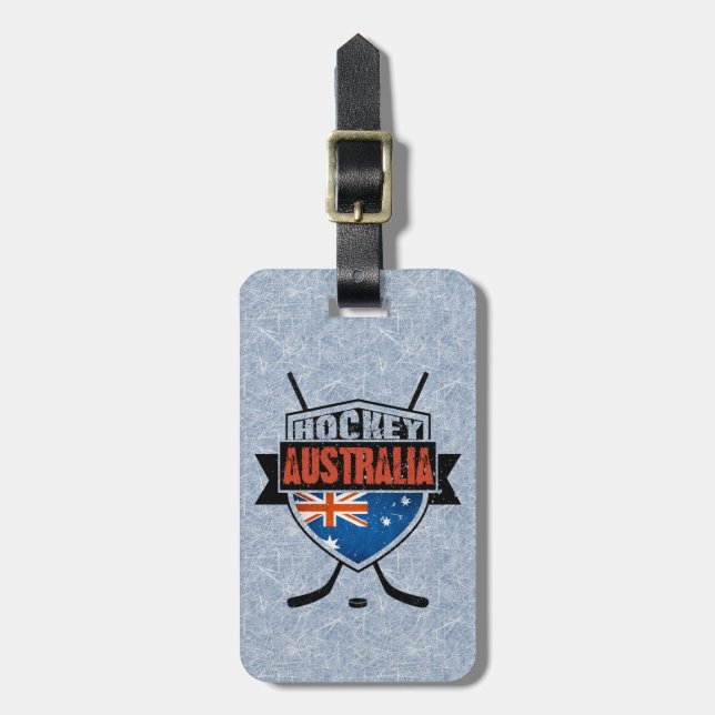 Australian Ice Hockey Luggage Tag Template (Front Vertical)