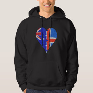 Australian Icelandic Flag Heart Hoodie