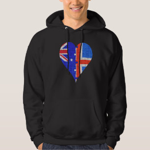 Australian Icelandic Flag Heart Hoodie