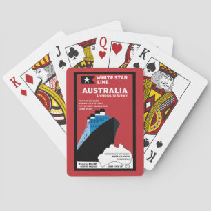 Australian Immigration Vintage Art Playing Cards