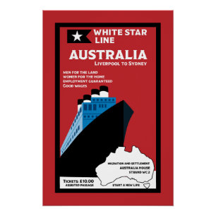Australian Immigration Vintage Art Poster