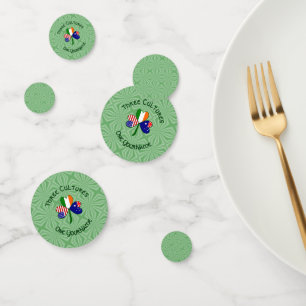 Australian Irish American Shamrock Personalised  Confetti