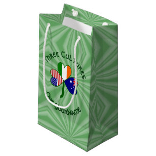 Australian Irish American Shamrock Personalised Small Gift Bag