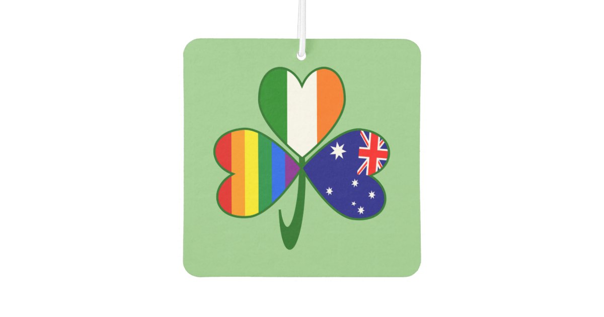 Australian Irish Gay Pride Shamrock Car Air Freshener ...