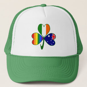 Australian Irish Gay Pride Shamrock Trucker Hat