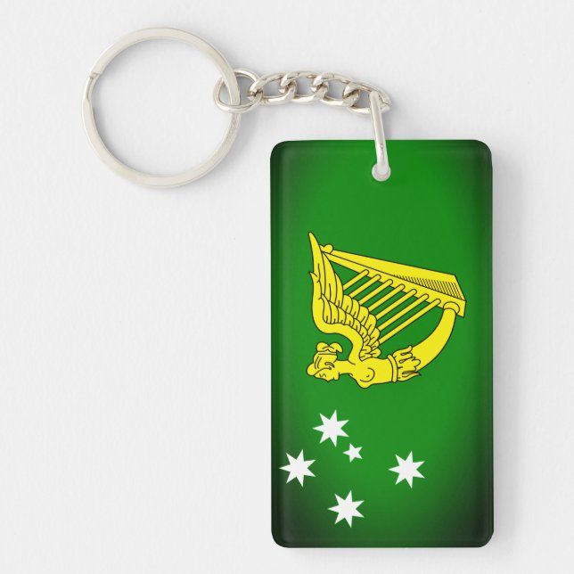 Australian Irish-heritage flag Key Ring (Front)