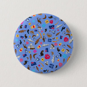 Australian items, what is Austalia famous for 6 Cm Round Badge