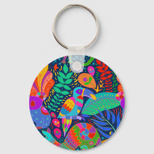 Australian Jungle Parrot Kangaroo Koala Key Ring