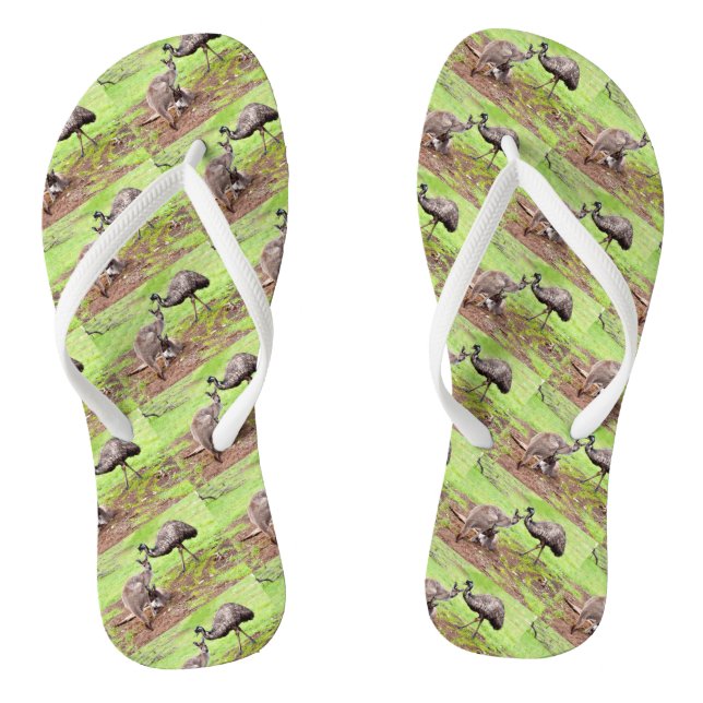 Australian Kangaroo And Emu, Thongs (Footbed)