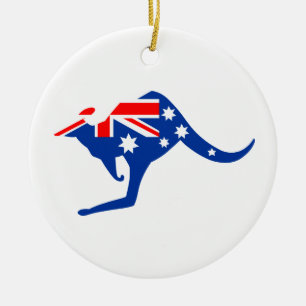 Australian Kangaroo Ceramic Tree Decoration