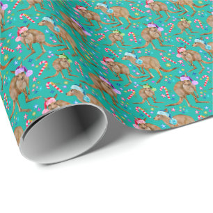 Australian Kangaroo Christmas Wrapping Paper