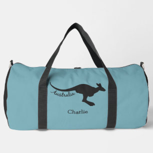 Australian Kangaroo Custom Name & Colour Duffle Bag