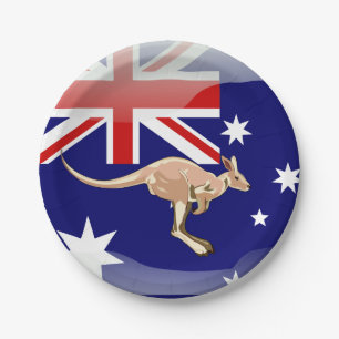Australian kangaroo paper plate