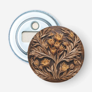 Australian Kangaroo Paw Flower Carving, Bottle Opener