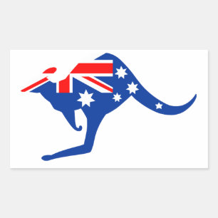 Australian Kangaroo Rectangular Sticker