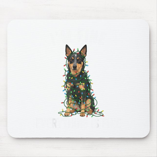 Australian Kele Christmas I'm Fine Everything Is F Mouse Mat (Front)