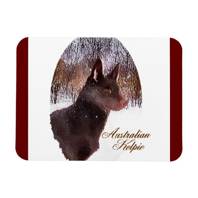 Australian Kelpe Art Magnet (Horizontal)