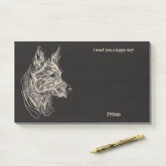 Australian Kelpie Abstract Art Dog Name Post-it Notes