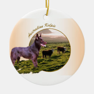 Australian Kelpie Art Gifts Ceramic Tree Decoration