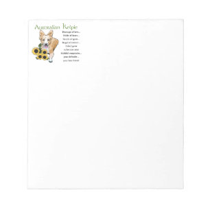 Australian Kelpie Art Notepad