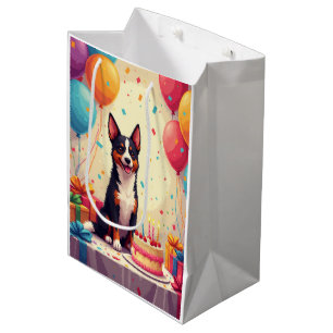 Australian Kelpie Birthday Celebration Medium Gift Bag