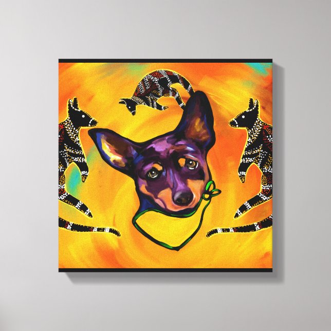 AUSTRALIAN KELPIE  CANVAS PRINT (Front)