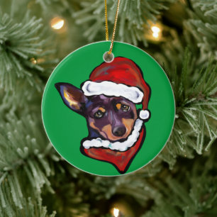 AUSTRALIAN KELPIE CERAMIC TREE DECORATION