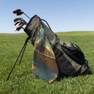 Australian Kelpie Christmas Festive Voyage Golf Towel