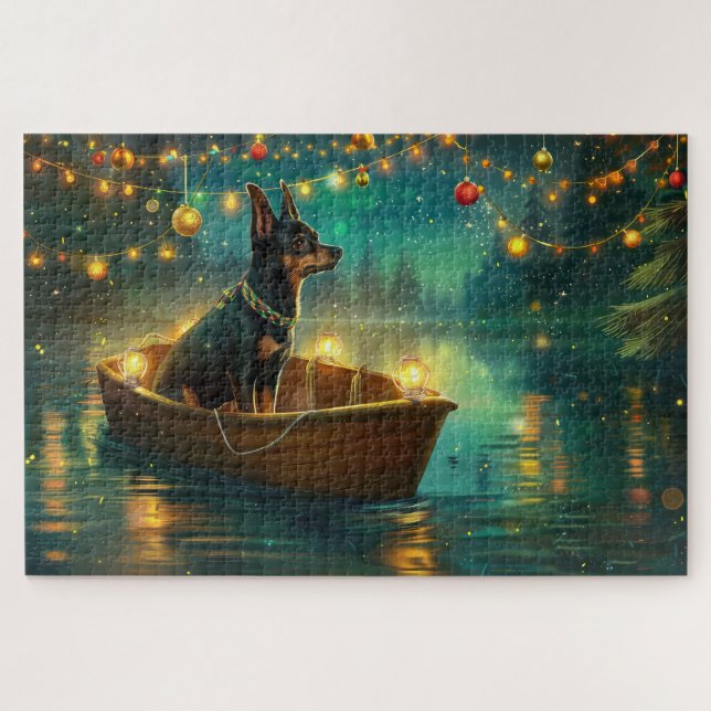 Australian Kelpie Christmas Festive Voyage Jigsaw Puzzle (Horizontal)