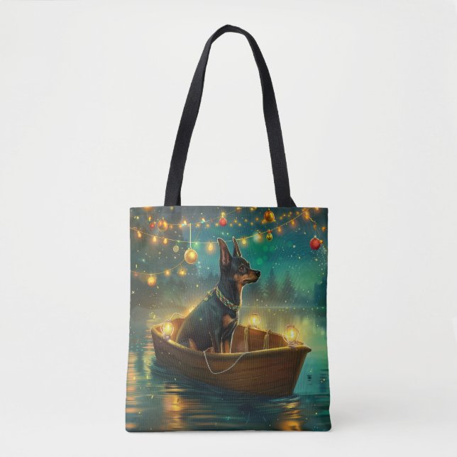 Australian Kelpie Christmas Festive Voyage Tote Bag (Front)
