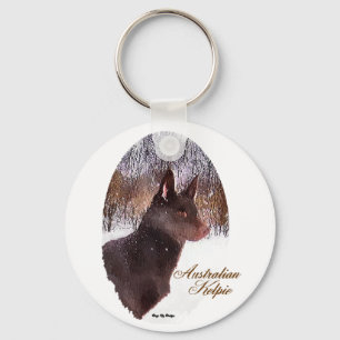 Australian Kelpie Christmas Gifts Key Ring