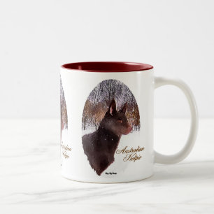 Australian Kelpie Christmas Gifts Two-Tone Coffee Mug