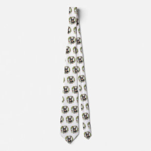 Australian Kelpie Christmas Wreath Festive Pup  Tie