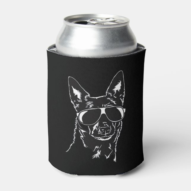 Australian Kelpie cool dog sunglasses Classic T-Sh Can Cooler (Can Front)