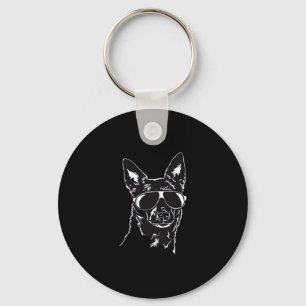 Australian Kelpie cool dog sunglasses Classic T-Sh Key Ring