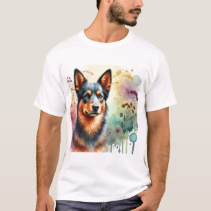 Australian Kelpie Dog 160724AREF206 - Watercolor T-Shirt