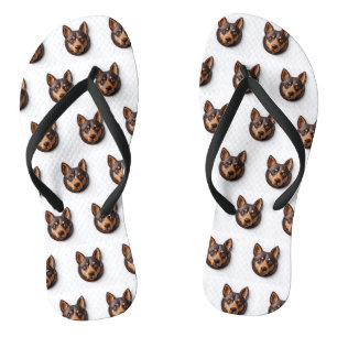 Australian Kelpie Dog 3D Inspired Flip Flops