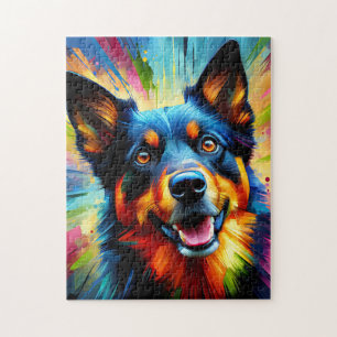 Australian Kelpie Dog Acrylic Print Colourful Jigsaw Puzzle