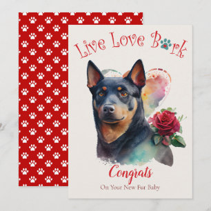 Australian Kelpie Dog Adoption, Gotcha Day Card