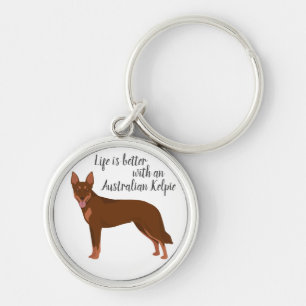 Australian Kelpie dog Key Ring