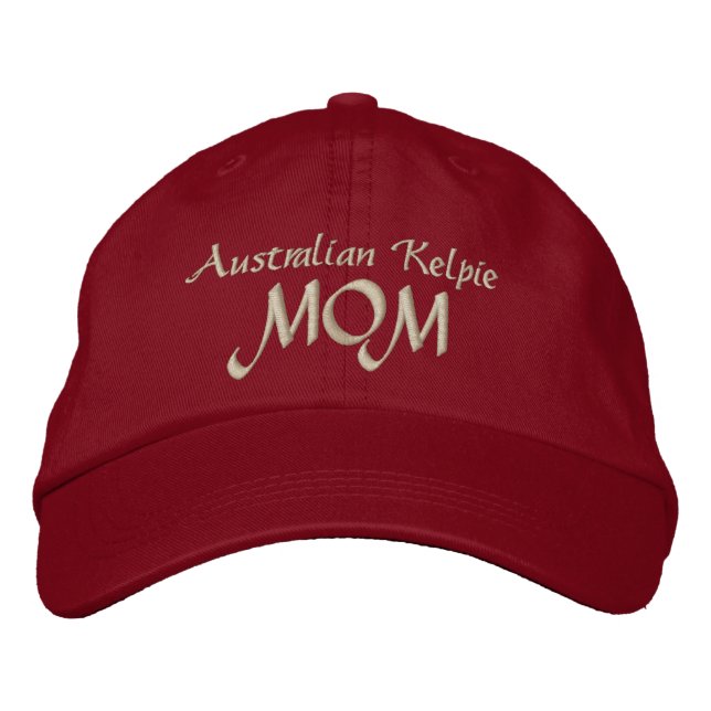 Australian Kelpie Dog MOM Embroidered Hat (Front)