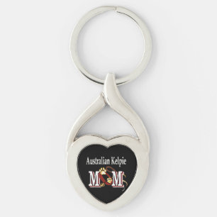 Australian Kelpie Dog MOM Key Ring