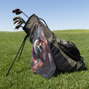 Australian Kelpie Dog Roller Coaster Christmas Golf Towel