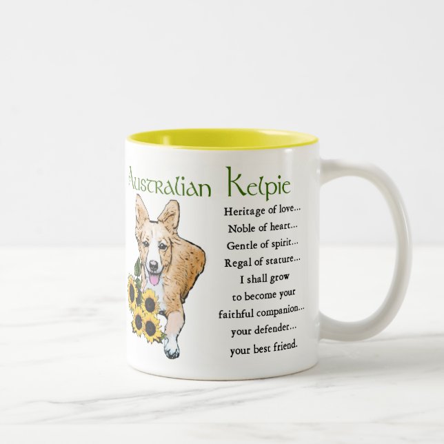 Australian Kelpie Gifts, Australian Kelpie Gifts Two-Tone Coffee Mug (Right)