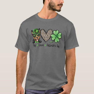 Australian Kelpie Love Leopard Shamrock St Patrick T-Shirt