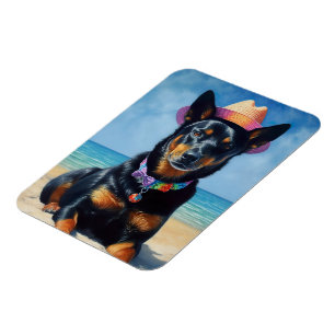 Australian Kelpie on Beach,dog lovers summer gift Magnet