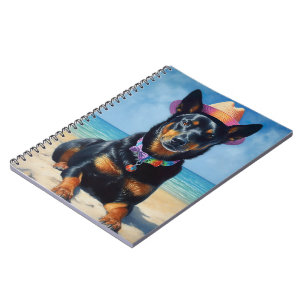 Australian Kelpie on Beach,dog lovers summer gift  Notebook