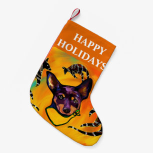 AUSTRALIAN KELPIE SMALL CHRISTMAS STOCKING